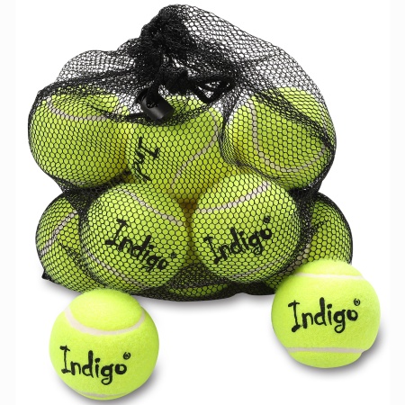 Купить Мяч для большого тенниса Indigo (12 шт в сетке) начальный уровень в Межгорье 